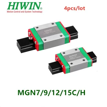 4 шт. оригинальные мини-линейные блоки Hiwin, каретки MGN7C, MGN9C, MGN12C, MGN15C, MGN7H, MGN9H, MGN12H, MGN15H для линейной направляющей с ЧПУ