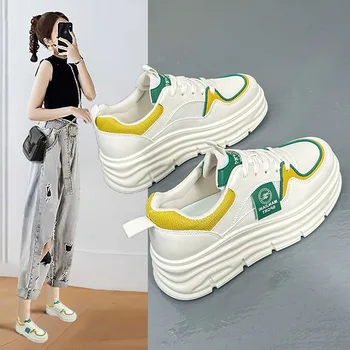 Маленькие белые туфли; Женская весенне-осенняя новинка 2023 года; Дышащая повседневная спортивная обувь; Женская обувь для бега;