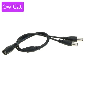 OwlCat DC 1 Женский-2-канальный мужской Кабель-разветвитель питания для системы видеонаблюдения IP AHD TVI CVI Камеры Питания