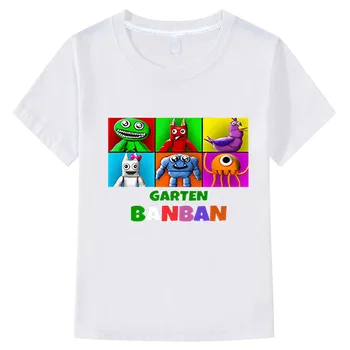 Футболка Garten of Banban для детей, топы с короткими рукавами для мальчиков 10 лет, y2k, одежда для мальчиков и девочек, Детская футболка с аниме, Детская одежда