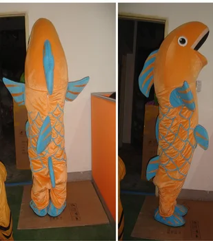 Рыба Карп Костюм Талисмана Рекламный костюм открытие добро пожаловать Карнавал Хэллоуин Рождество Пасха Взрослые размер