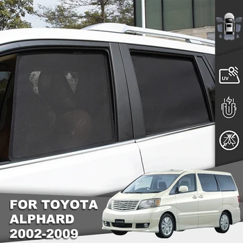 Для Toyota ALPHARD AH10 2002-2008 Магнитный Автомобильный Солнцезащитный Козырек Передняя Рамка Лобового Стекла Занавеска Заднего Бокового Окна Солнцезащитный Козырек