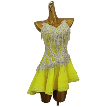 Платье для латиноамериканских танцев Для женщин и детей, Высококачественная одежда для танцев на заказ, одежда для профессионального выступления на сцене Ча-танго для взрослых