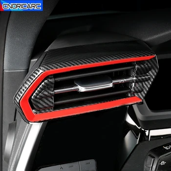 Стайлинг автомобиля Приборная панель Боковая Рамка для розетки Кондиционера Декоративная Накладка Для Audi A3 8Y 2020-2021 Цвет Углеродного волокна