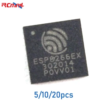 5/10/20 штук Wifi-чипа ESP8266 с SDIO 2.0 SPI интерфейсом UART 802.11 b/g/n Wi-Fi Direct (P2P), встроенным стеком протоколов TCP/IP