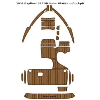 2003 Bayliner 245 SB Платформа для плавания Кокпит Лодка EVA Пена Палуба Из Тикового дерева Коврик Для пола