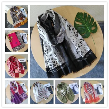 Женский модный шарф для внешней торговли, шаль с дизайнерской печатью и вышивкой, хит продаж, роскошный длинный шарф для одного изделия