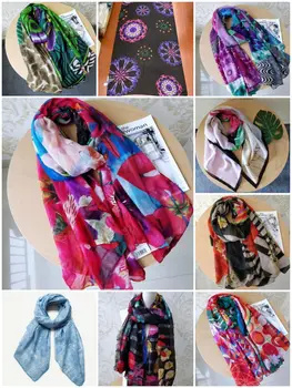 Внешняя торговля оригинальный одиночный испанский женский шарф с цветочным принтом модный шарф пляжное полотенце теплый оттенок легкий роскошный трен