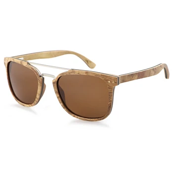 Прямая поставка от Частной торговой марки Brown Man Солнцезащитные очки С Поляризованными линзами Квадратные солнцезащитные очки из ламинированного оливкового дерева