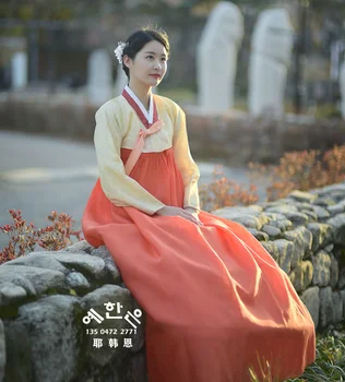 Дамский Ханбок из корейской оригинальной импортной ткани Корейский национальный костюм невесты Ханбок Приветственное платье