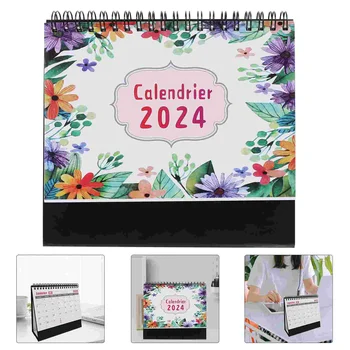Настольный Календарь на 2024 Год, Офисные Аксессуары, Вертикальная Бумага для Заметок, Бытовая Ежемесячная Ежедневная