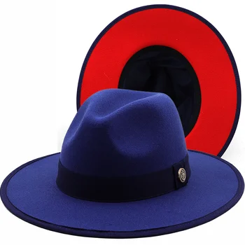 Фетровая шляпа Женская Шерстяная Фетровая Винтажная Церковная женская шляпа Унисекс Панама с широкими полями, Ковбойская кепка для вечеринки, Джазовая Джентльменская Свадебная шляпа для мужчин