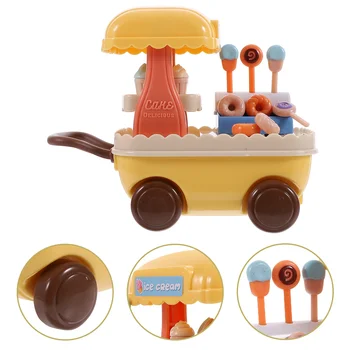 Миниатюрная игрушка для ландшафтного дизайна Крошечный Десертный киоск Ремесло Имитация Мороженого Модель Домашнего декора Тележка