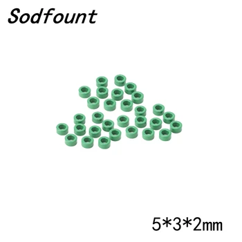 100шт Mn-Zn Зеленое ферритовое кольцо с сердечником T 5 * 3* 2 мм с защитой от помех, сердечник трансформатора, бусины