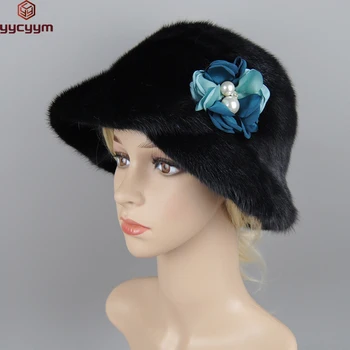 Зимние меховые шапки, женские Стильные теплые шапки из цельного натурального меха норки, роскошные шапки-ушанки, высококачественная шапка-ушанка против холода, снежная шапка