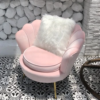 Одноместный розовый диван-кресло, Кресло для гостиной, Дизайнерский стул для гостиной, Письменный стол середины века, Элегантная Мебель для дома Fauteuil