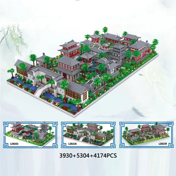 Классический дом нанобриксы Китайская Традиционная Архитектура микро-алмазный блок 3в1 Сады Сучжоу строительные кирпичи коллекция игрушек