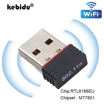 kebidu 150 Мбит/с Мини USB Wifi Адаптер Антенна USB 2,0 Беспроводной приемник Ключ Сетевая карта RTL8188EU Внешний Wi-Fi Для ПК