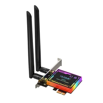 Беспроводной WiFi 6 Адаптер Pcie X1 Сетевая карта 2974 Мбит/с Приемник сигнала Ethernet Bluetooth 5.1 Двухдиапазонная сеть 2.4G и 5G