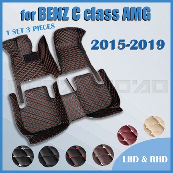 Автомобильные коврики для BENZ C class AMG Седан (четыре сиденья) 2015 2016 2017 2018 2019 Пользовательские автоматические накладки для ног автомобильный ковер