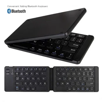 Новая мини-беспроводная клавиатура Bluetooth, Портативная ультратонкая складная клавиатура для мобильного телефона, планшетного компьютера, универсальная с сенсорной панелью