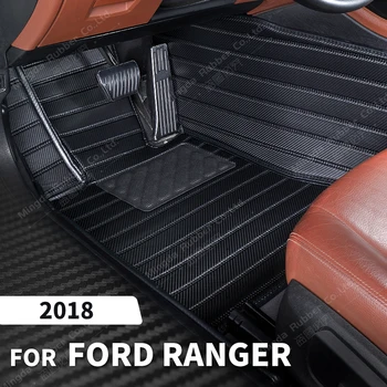 Изготовленные на заказ Коврики из углеродного волокна Для Ford Ranger 2018, Ковровое покрытие для Ног, Аксессуары для интерьера Автомобиля