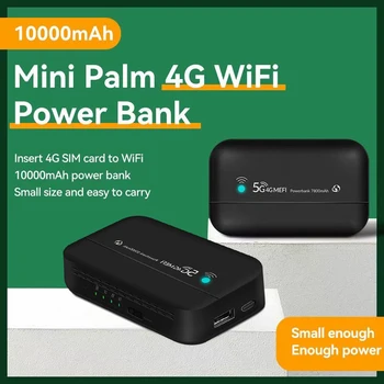 4G LTE Портативный Банк Питания WiFi 10000 мАч Беспроводной Маршрутизатор Зарядное Устройство PW100 Мобильный Банк питания Карманный WiFi для Бизнес-Офисной Сети