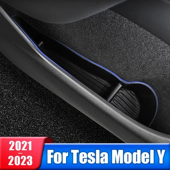 Ящик для хранения Боковой двери автомобиля Для Tesla Model Y 2021 2022 2023, Органайзер для подлокотников Межкомнатных дверей, Автомобильный Аксессуар, Украшение