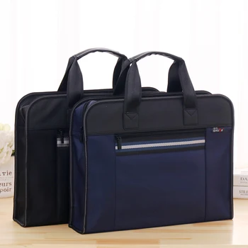 Мужской портфель на молнии формата А4 большой емкости, сумки для документов, портативная сумка для деловых поездок, многофункциональная водонепроницаемая холщовая сумка