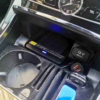 15 Вт Автомобильное QI беспроводное зарядное устройство беспроводное зарядное устройство для телефона быстрое зарядное устройство панель зарядного устройства для Mercedes Benz W213 E200 E260 E300