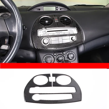 Для 2006-11 Mitsubishi Eclipse наклейка на панель центрального управления автомобилем из мягкого углеродного волокна, аксессуары для защиты салона автомобиля