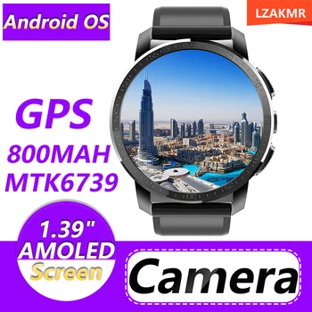 LZAKMR Глобальная версия 4G Net Новые Смарт-часы KC09 Man Android GPS AMOLED Экран SIM-вызов Мониторинг частоты Сердечных Сокращений Smartwatch 16G ROM