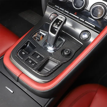Для jaguar F-TYPE 2013-2022 Из настоящего углеродного волокна, автомобильный индикатор центрального управления, рамка, накладка, наклейка, автомобильные аксессуары