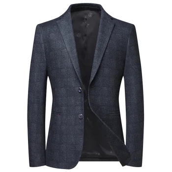 Мужской пиджак в британском стиле, Новые однотонные пальто, Деловое Повседневное Официальное мужское пальто, Джентльменская Элегантная мужская одежда, блейзер