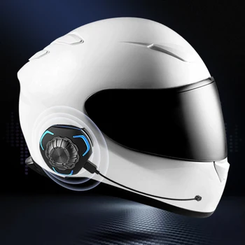 Проводящий Шлем С открытым Лицом, Громкая связь, Непромокаемый Умный Мотоциклетный шлем, Bluetooth-Гарнитура Для мотоциклетного шлема