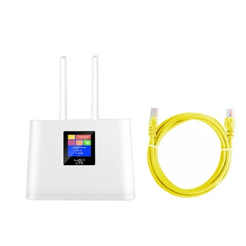 4G Wifi-роутер с 2 антеннами 150 Мбит/с, встроенный слот для SIM-карты, Поддержка максимум 20 пользователей, штепсельная вилка ЕС