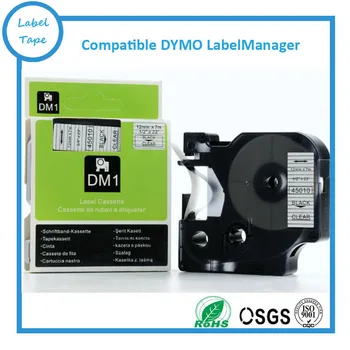 3PK dymo d1 labelmanager лента 12 мм черная на прозрачной 45010 совместимой этикетировочной машине DYMO бесплатная доставка в любую точку