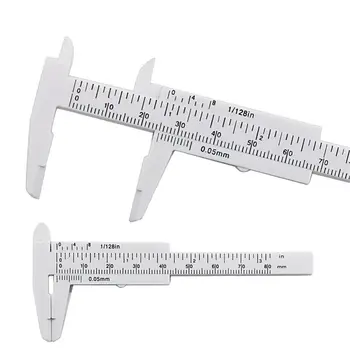 Мини-пластиковый штангенциркуль с Нониусом, Микрометр, 80 мм, Мини-Линейка, Точные Измерительные инструменты, Стандартный штангенциркуль с нониусом