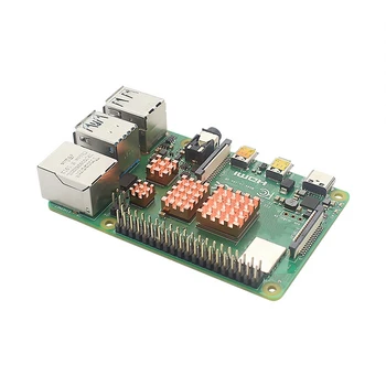 Для Raspberry Pi 4 Медный Радиатор 4 Металлических Радиатора CPU RAM Пассивный Радиатор Охлаждения Для Raspberry Pi 4 ModelB