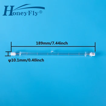 HoneyFly 3шт 189 мм Галогенная Лампа Новая Линейная J189 R7S 220 В/110 В 750 Вт 1000 Вт Двухсторонние Прожекторы Накаливания Кварцевая Трубка