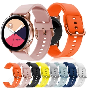 20мм 22мм Универсальный браслет Силиконовый ремешок для Samsung Galaxy Watch 5 4 Ремень для Huawei Watch Band Amazfit GTR Красочная пряжка