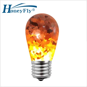 HoneyFly Лампа с Гималайской Солью S14 E27 6 Вт Янтарная Лавовая Лампа Edison Лампа Накаливания Для внутреннего Декоративного Освещения