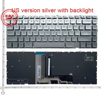 Новая клавиатура для ноутбука HP Envy 15-EP TPN-Q237 15-EP0010CA EP0004 EP0006 EP0010NR EP0098NR 15T-EP EP000 EP100 Серебристого цвета с Bac