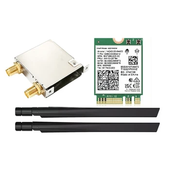 Сетевая карта WiFi 6E AX210NGW Mini PCI-E Wifi6e Карта Bluetooth-совместимая 5.2 Для беспроводного адаптера AX210 5374 Мбит/с Быстрая-