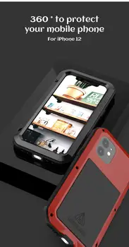 Gorilla Glass Пленка Подарочная Love Mei Металлический Водонепроницаемый Чехол Для Apple Iphone 12 Pro Max Противоударный Чехол Для Iphone12 Pro Mini Capa