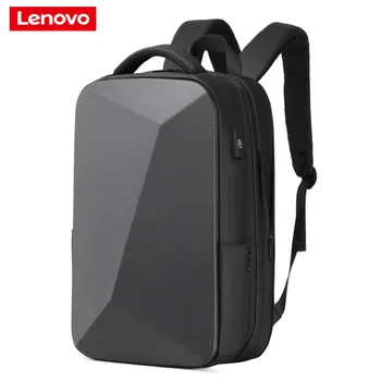 Рюкзак для компьютера Lenovo с противоугонным замком, рюкзак для деловых поездок, жесткий корпус из АБС, Водонепроницаемый, перезаряжаемый через USB Мужской рюкзак