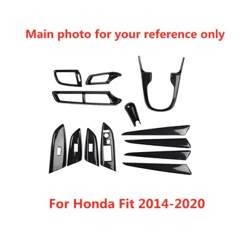 Крышка панели управления Рулевым управлением автомобиля с принтом из углеродного волокна для Honda Fit 2014 2015 2016 2017 2018 2019 2020