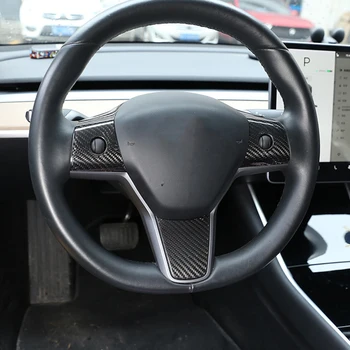 ABS материал, устойчивый к царапинам и износостойкости, наклейка для отделки рулевого колеса, тюнинг автомобиля, аксессуары для интерьера автомобиля Tesla Model 3/Y