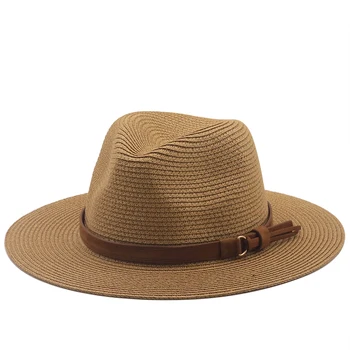 Панама, летние солнцезащитные шляпы для женщин, мужская пляжная соломенная шляпа, модная дорожная кепка с защитой от ультрафиолета, Chapeu Feminino 2023