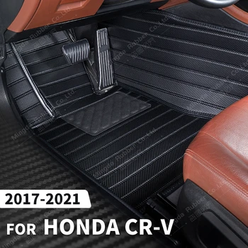 Изготовленные На заказ Коврики из углеродного волокна для Honda CRV 2017 2018 2019 2020 2021, Ковровое покрытие для ног, Аксессуары для интерьера автомобиля